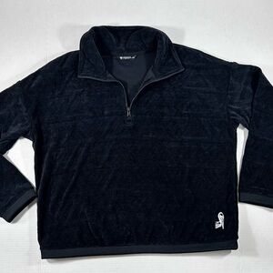 LevelWear Black 1/4 ZipMen's corduroy Sweater
